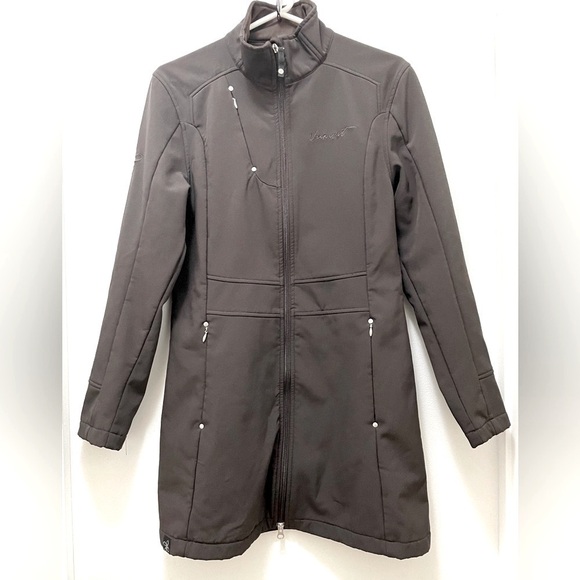 Vuarnet Jackets & Blazers - Vuarnet fleece-lined Long Zippered Jacket in Black/Brown